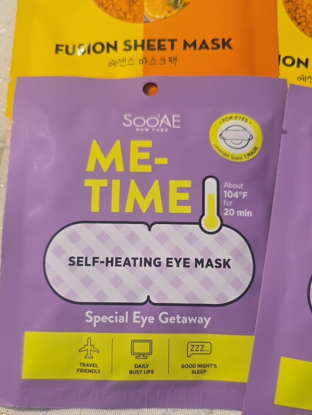 The Crème Shop Colorful Sheet & Eye Mask Bundle 14 & 5 Sooae Self Heating Eye - Picture 3 of 10
